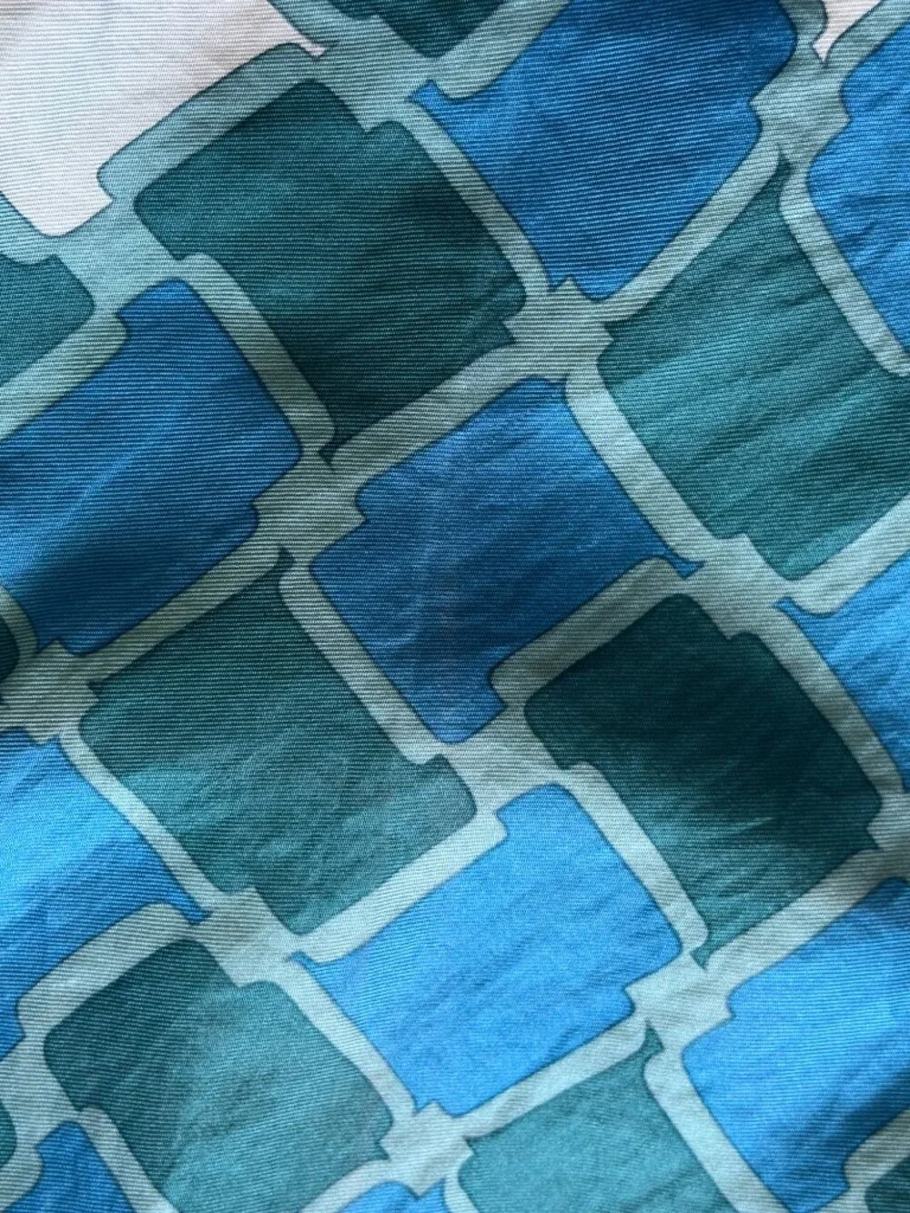 Vintage Christian Dior Art Deco-Style Silk Scarf